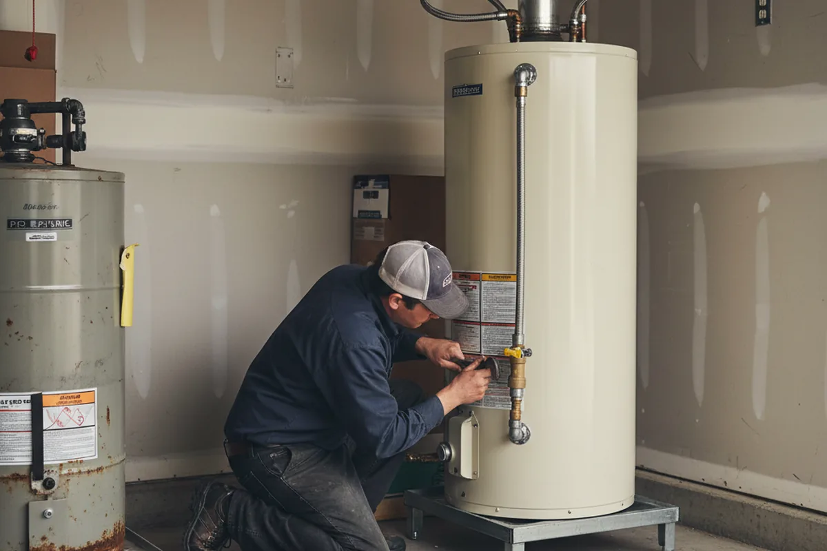 Water heater and shutoff valve replacement in Mount Aetna