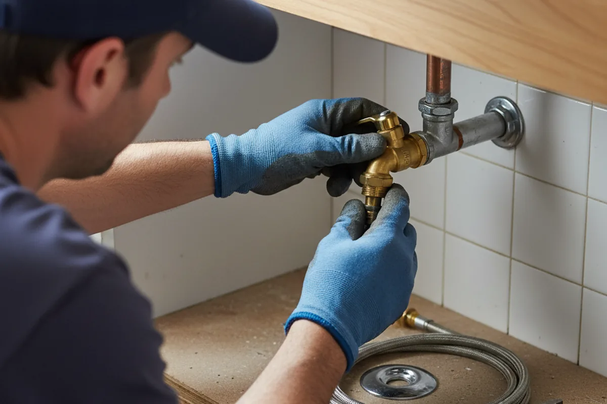Shutoff valve and fitting work during Emergency Plumbing in Mount Aetna